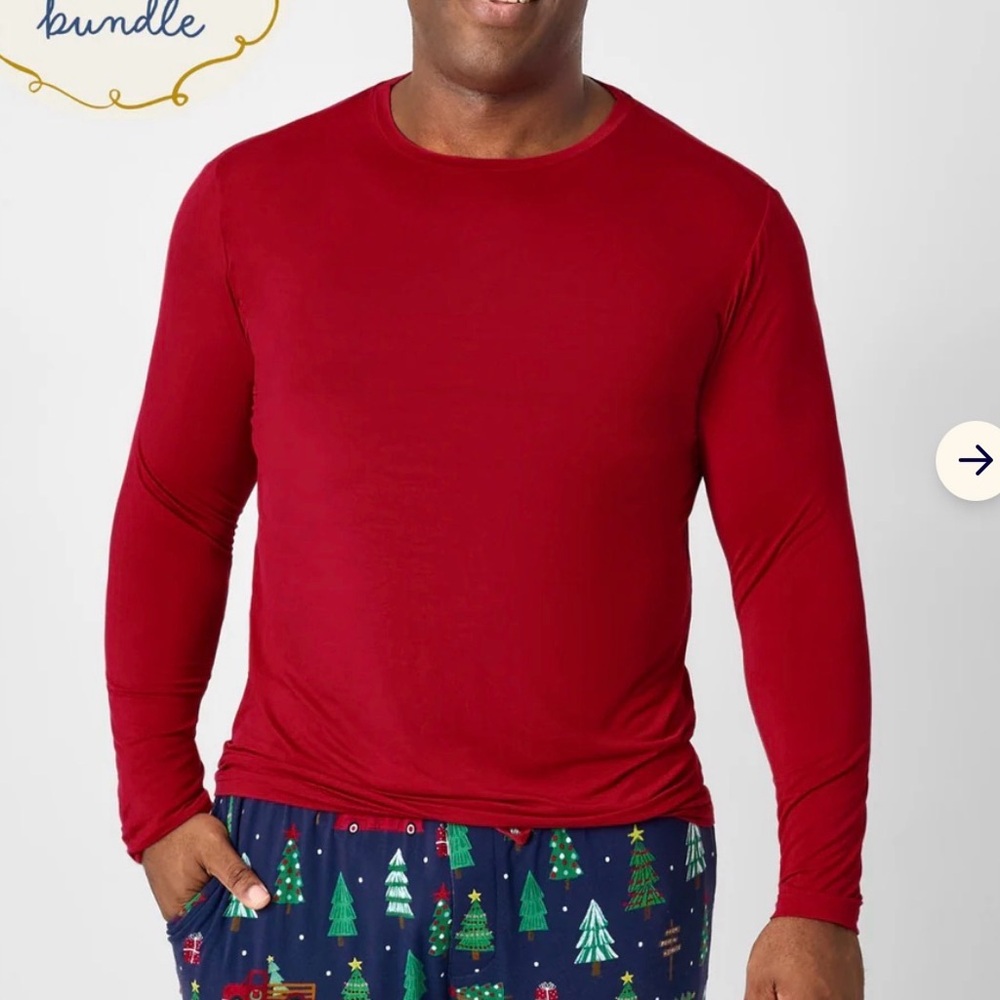 Little Sleepies Men's Rich Red Long Sleeve Tee
